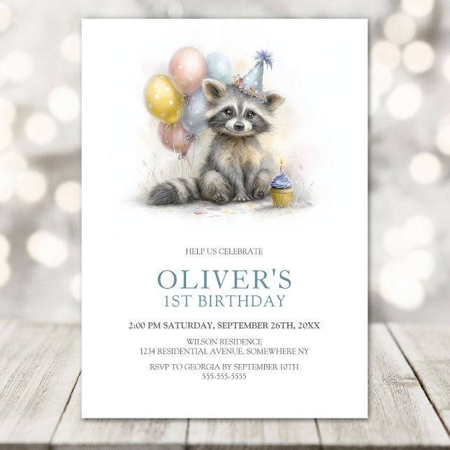 Invitation d'anniversaire pour le 1er anniversaire (Créateur téléchargé)