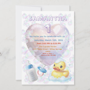Invitation d'anniversaire pour le 1er anniversaire