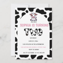 Invitation d'anniversaire pour le deuxième anniver