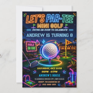 Invitation d'anniversaire pour le golf personnel