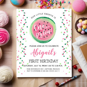Invitation d'anniversaire pour le premier annivers