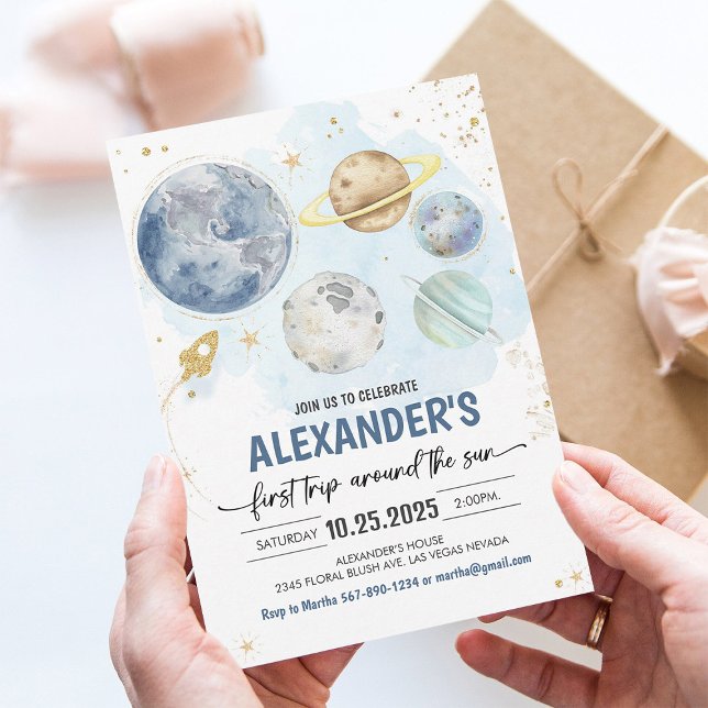 Invitation d'anniversaire pour le premier tour aut (Créateur téléchargé)