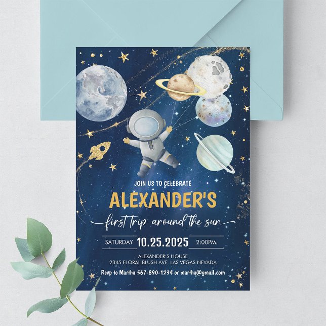 Invitation d'anniversaire pour le Premier Tour aut (Créateur téléchargé)