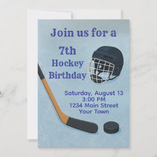 Invitation d'anniversaire pour le sport de hockey
