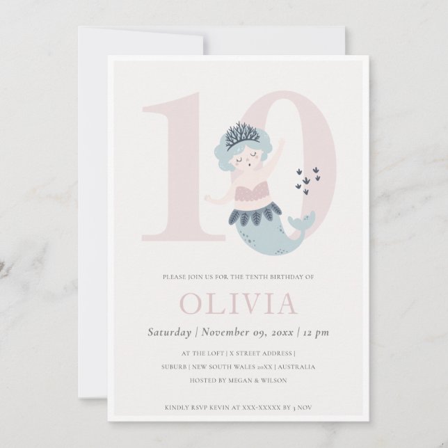 Invitation d'anniversaire pour les 10 ans de petit (Devant)
