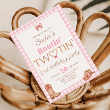 Invitation d'anniversaire pour les 2 ans de Rootin