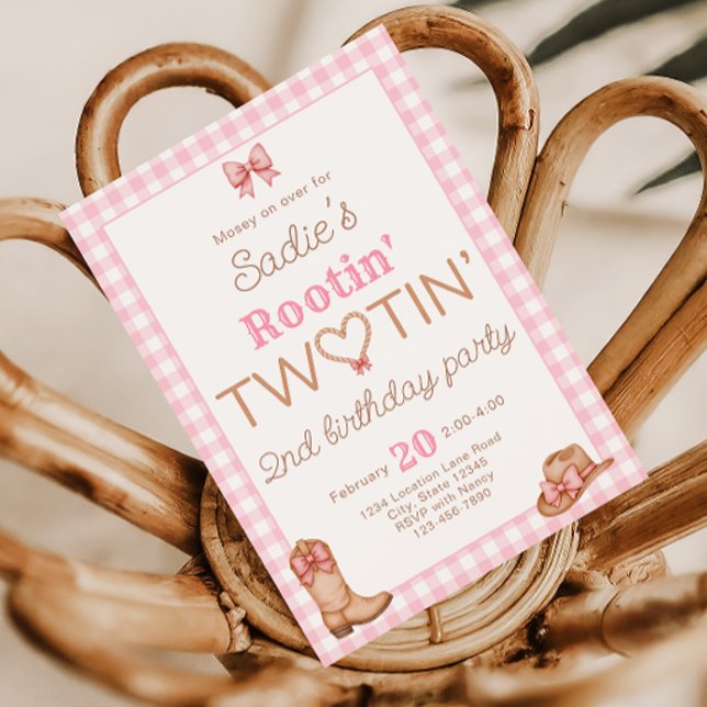 Invitation d'anniversaire pour les 2 ans de Rootin (Créateur téléchargé)