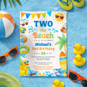 Invitation d'anniversaire pour les 2 ans d'été - D