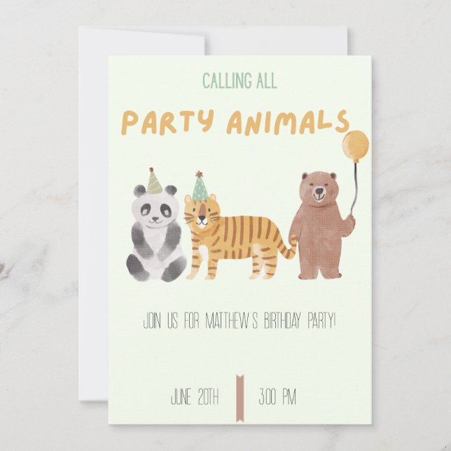 Invitation d'anniversaire pour les amateurs d'anim (Devant)