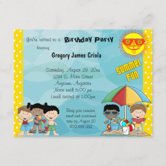 Invitation d'anniversaire pour les amoureux d'été