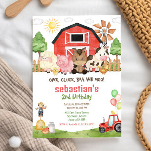 Invitation d'anniversaire pour les animaux de la f