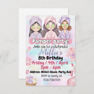 Invitation d'anniversaire pour les filles à la fêt