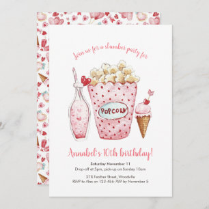 Invitation d'anniversaire pour les filles de la fê