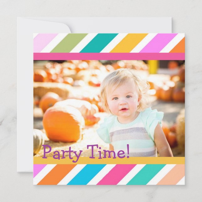 Invitation d'anniversaire pour les Filles du temps (Devant)