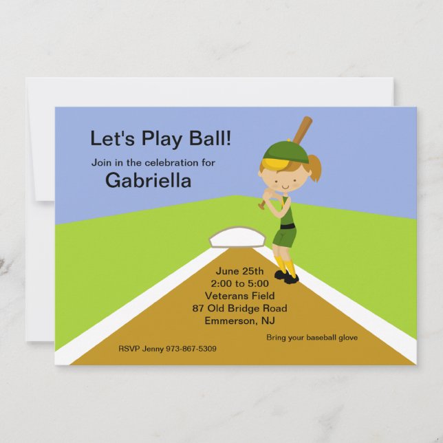 Invitation d'anniversaire pour les filles haïes Br (Devant)
