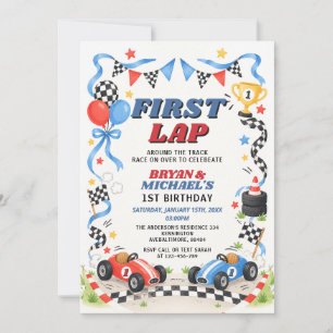 Invitation d'anniversaire pour les jumeaux de voit