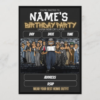 Invitation d'anniversaire pour les potes, nostalgi