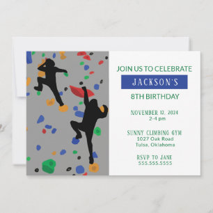 Invitation d'anniversaire pour l'escalade