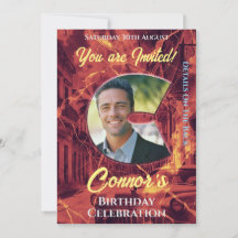 Invitation d'anniversaire pour lui avec la photo C
