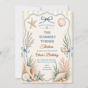 Invitation d'anniversaire pour mes treize ans l'ét