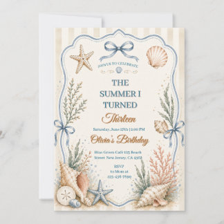 Invitation d'anniversaire pour mes treize ans l'ét