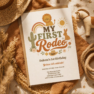 Invitation d'anniversaire pour mon premier rodéo 1