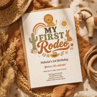 Invitation d'anniversaire pour mon premier rodéo 1