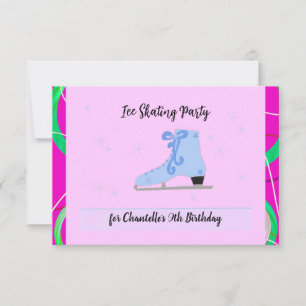 Invitation d'anniversaire pour patins à glace