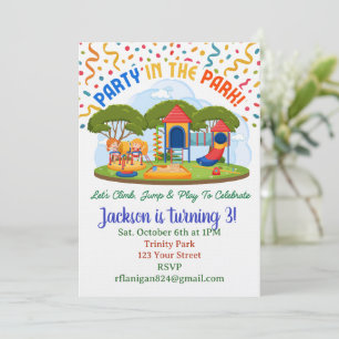 Invitation d'anniversaire pour pique-nique en plei