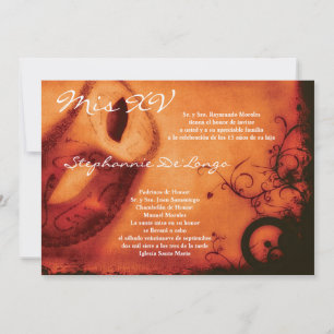 Invitation d'anniversaire pour Quinceanera Masquer