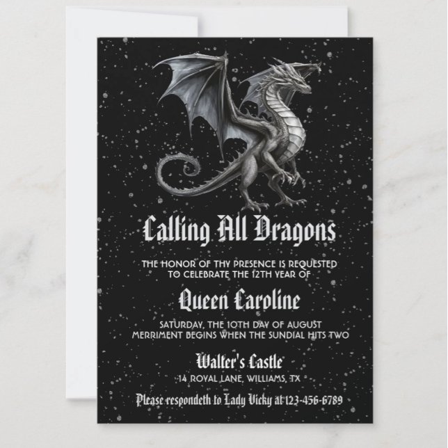 Invitation d'anniversaire pour tous les dragons (Créateur téléchargé)