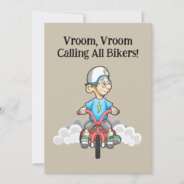 Invitation d'anniversaire pour tous les motards (Devant)