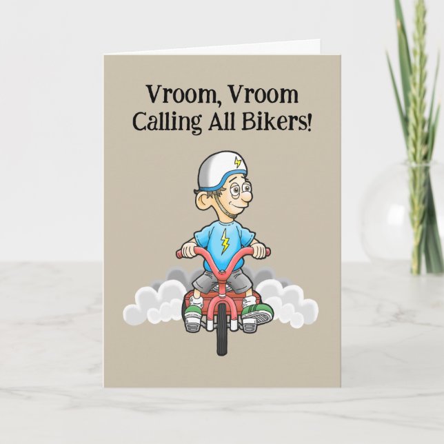 Invitation d'anniversaire pour tous les motards (Devant)