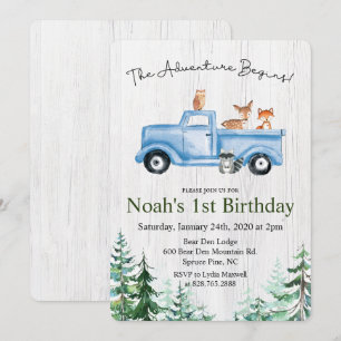 Invitation d'anniversaire pour tout âge - Animaux 