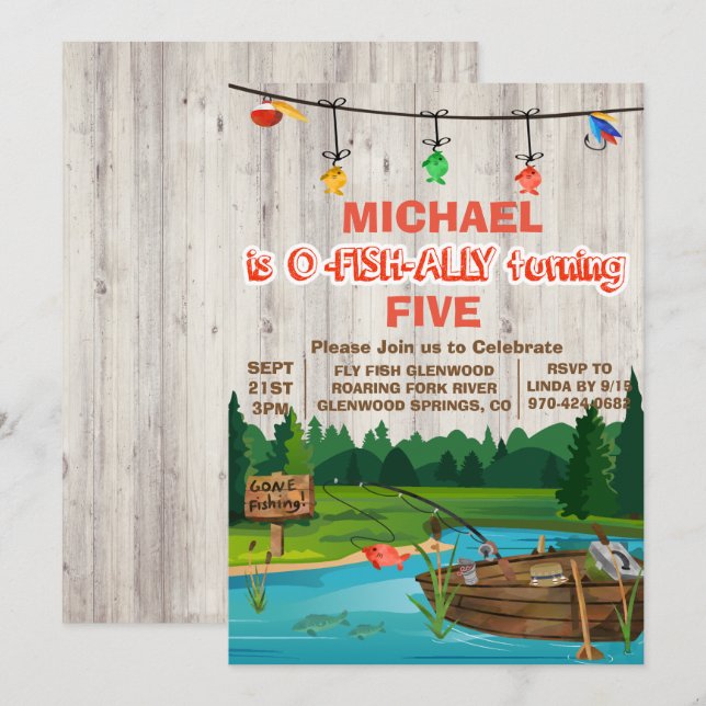 Invitation d'anniversaire pour tout âge - Parti po (Devant / Derrière)