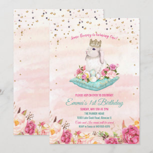 Invitation d'anniversaire pour tout âge - Un Lapin