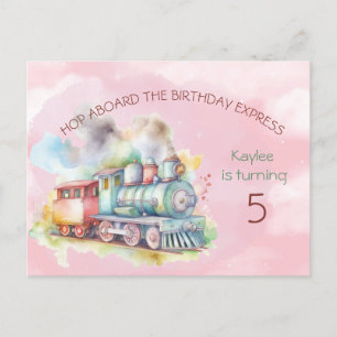 Invitation d'anniversaire pour Train Engine Girl 5