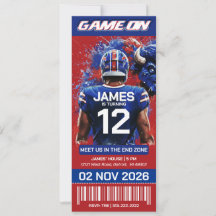 Invitation d'anniversaire pour un billet de footba