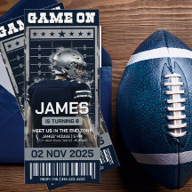 Invitation d'anniversaire pour un billet de footba