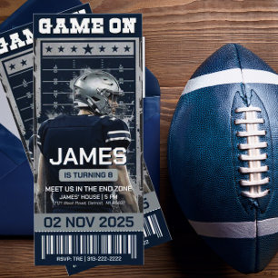 Invitation d'anniversaire pour un billet de footba