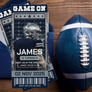 Invitation d'anniversaire pour un billet de footba