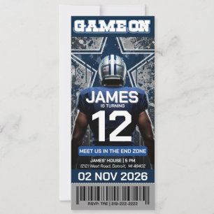 Invitation d'anniversaire pour un billet de footba