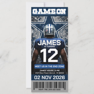Invitation d'anniversaire pour un billet de footba