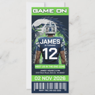 Invitation d'anniversaire pour un billet de footba