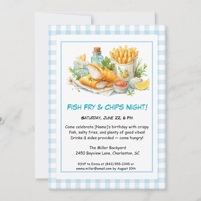 Invitation d'anniversaire pour un déjeuner de pois (Devant)