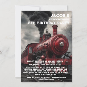 Invitation d'anniversaire pour un enfant autiste n