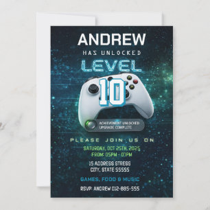 Invitation d'anniversaire pour un garçon qui aime