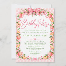Invitation d'anniversaire pour un jardin de fruits