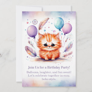 Invitation d'anniversaire pour un mignon petit cha
