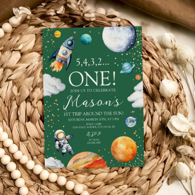 Invitation d'anniversaire pour un premier annivers (Créateur téléchargé)